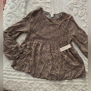 Leopard Print Smocked Blouse